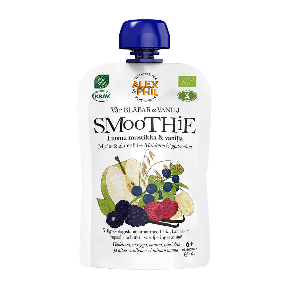 Blåbär & vaniljsmoothie (5-pack)