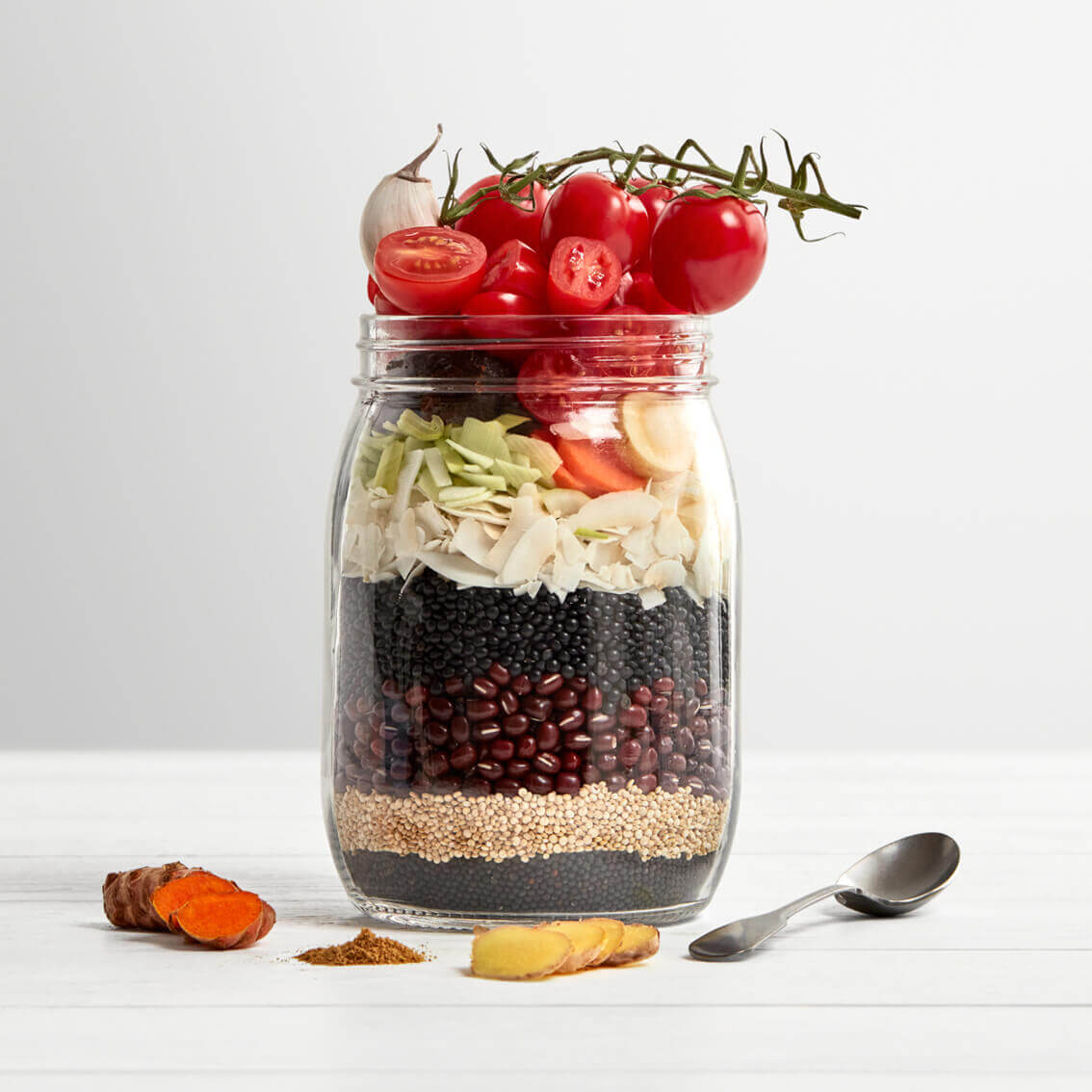 Vegetarian lentil stew meal