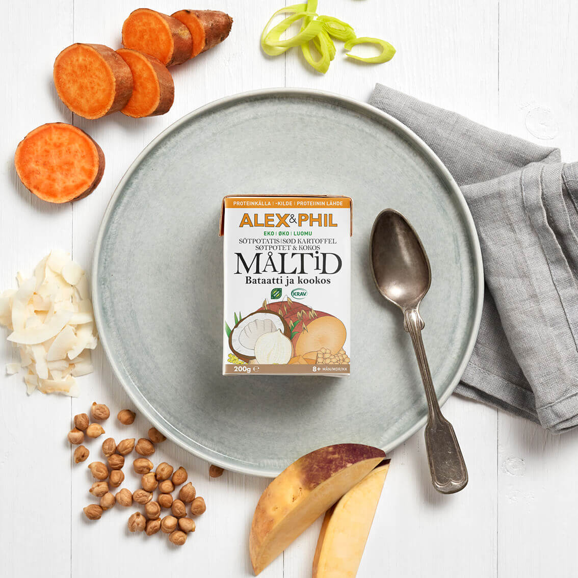 Vegetarian sweet potato & coconut meal