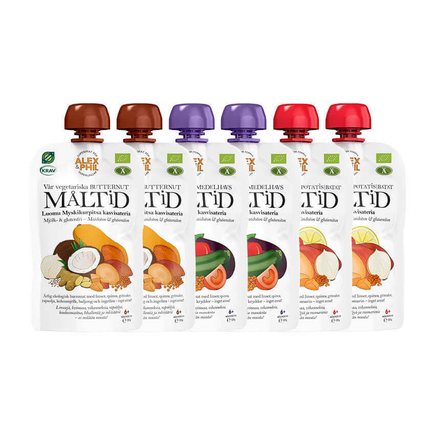 Mix av vegetariska klämmismåltider (6-pack)