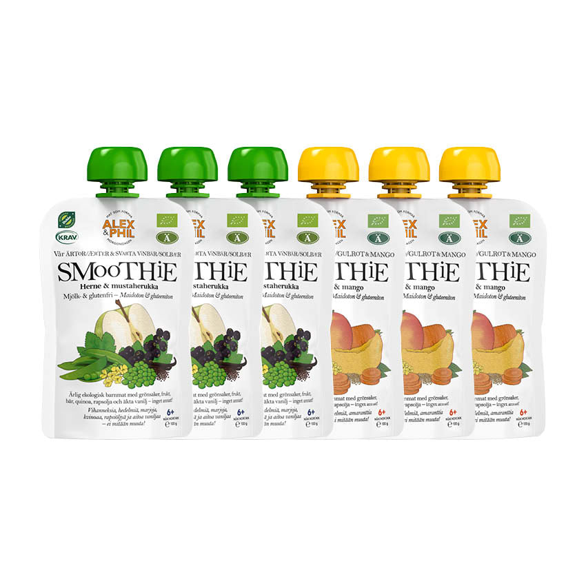 Mix of vegetable smoothies (6-pack)