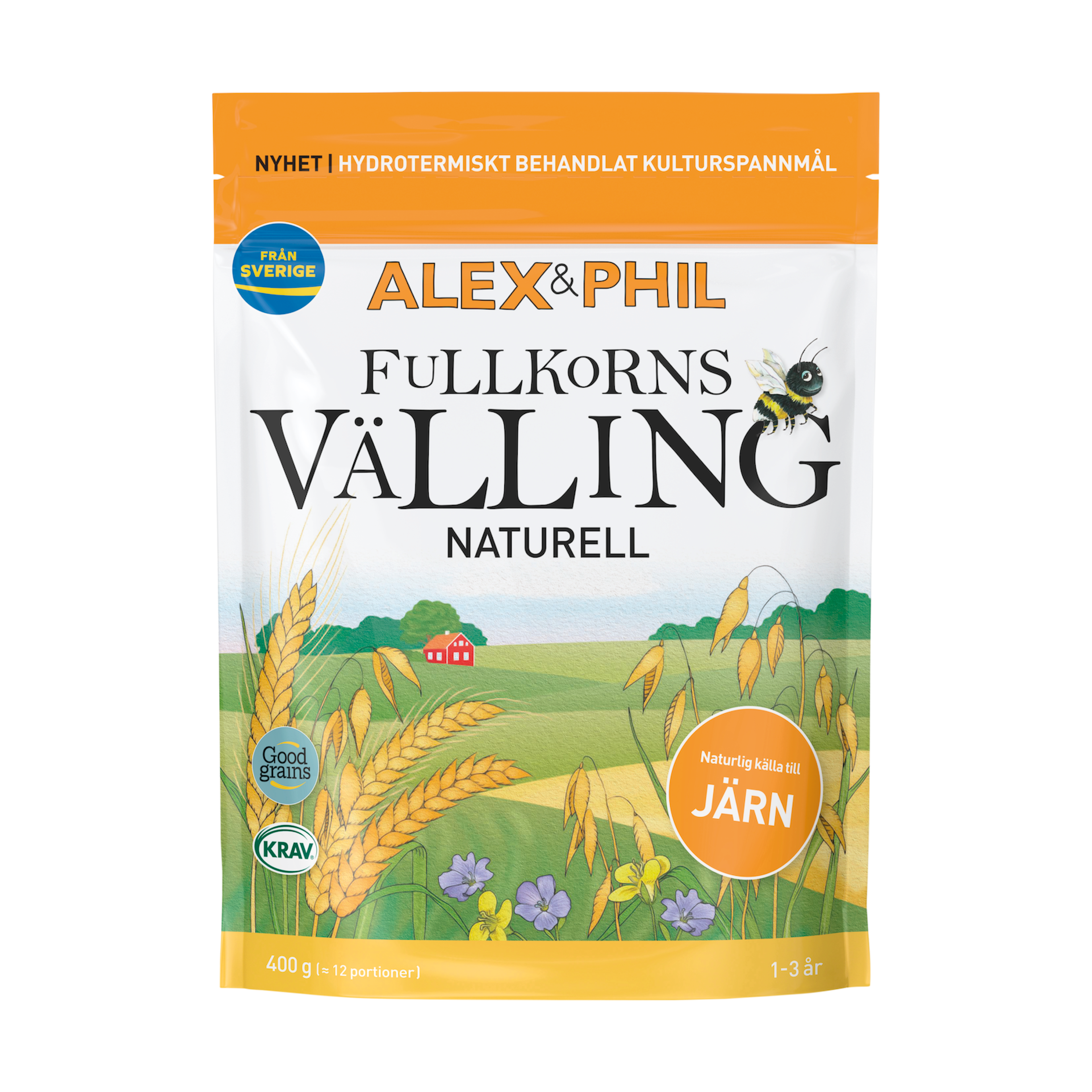 NYHET! Fullkornsvälling, naturell (400 g, 1-3 år)