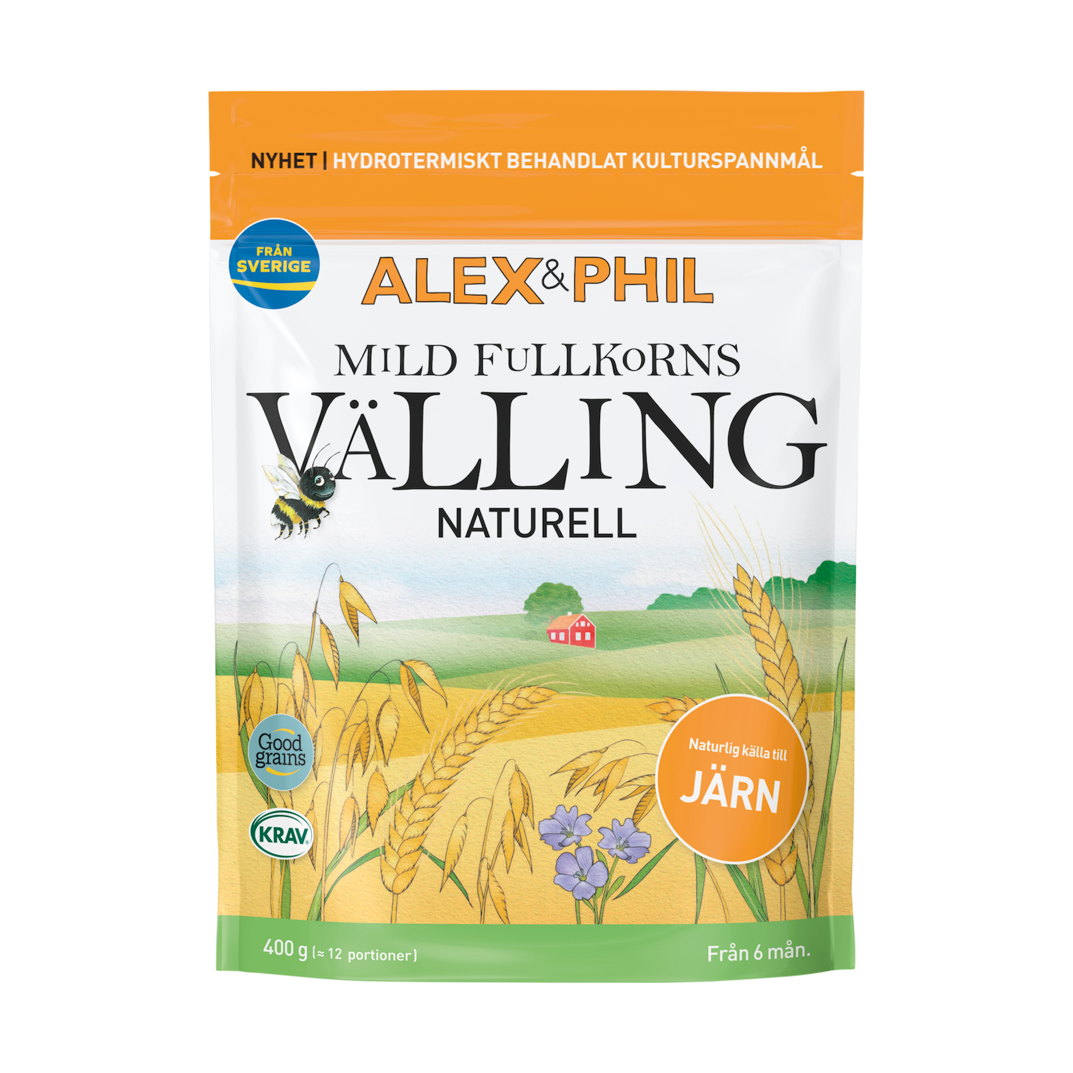 NYHET! Mild fullkornsvälling, naturell (400 g, 6+ mån.)