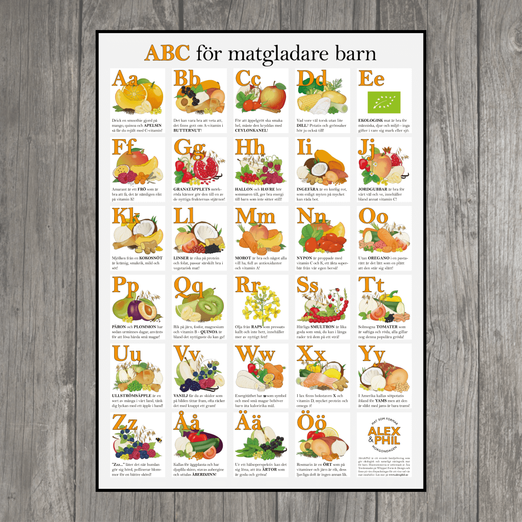 ABC plakat for mere madglade børn! (50x70 cm)